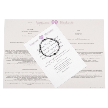 Bransoletka celebrytka czarny TURMALIN FLUORYT HEMATYT ochrona i spokój